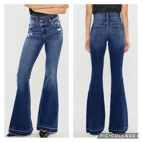 KanCan Denim - KanCan Amaya High Rise Crossover Flare Jeans Size 31